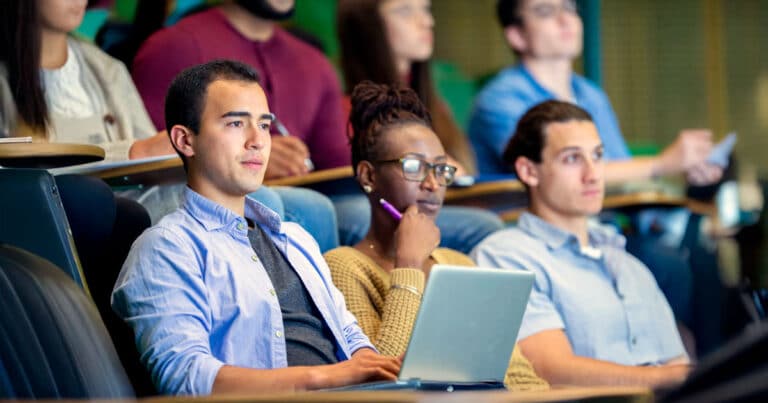 Students in lecture at Gies College of Business